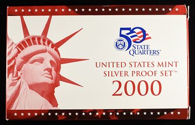 2000 US SILVER PROOF SET. TOP RATED AUCTION HOUSE ESTIMATE $150 - $200.