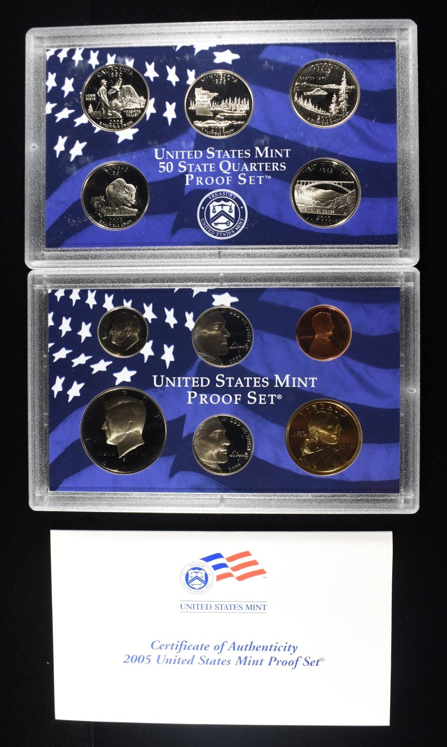 (5) 2005 MINT PROOF SETS