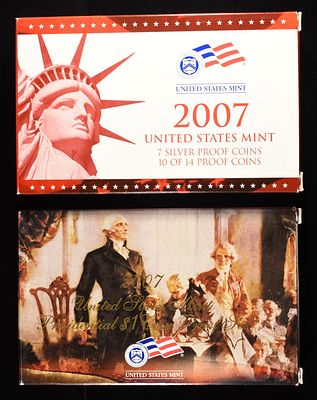 2007 SILVER PROOF SET. TOP RATED AUCTION HOUSE ESTIMATE $90 - $130.