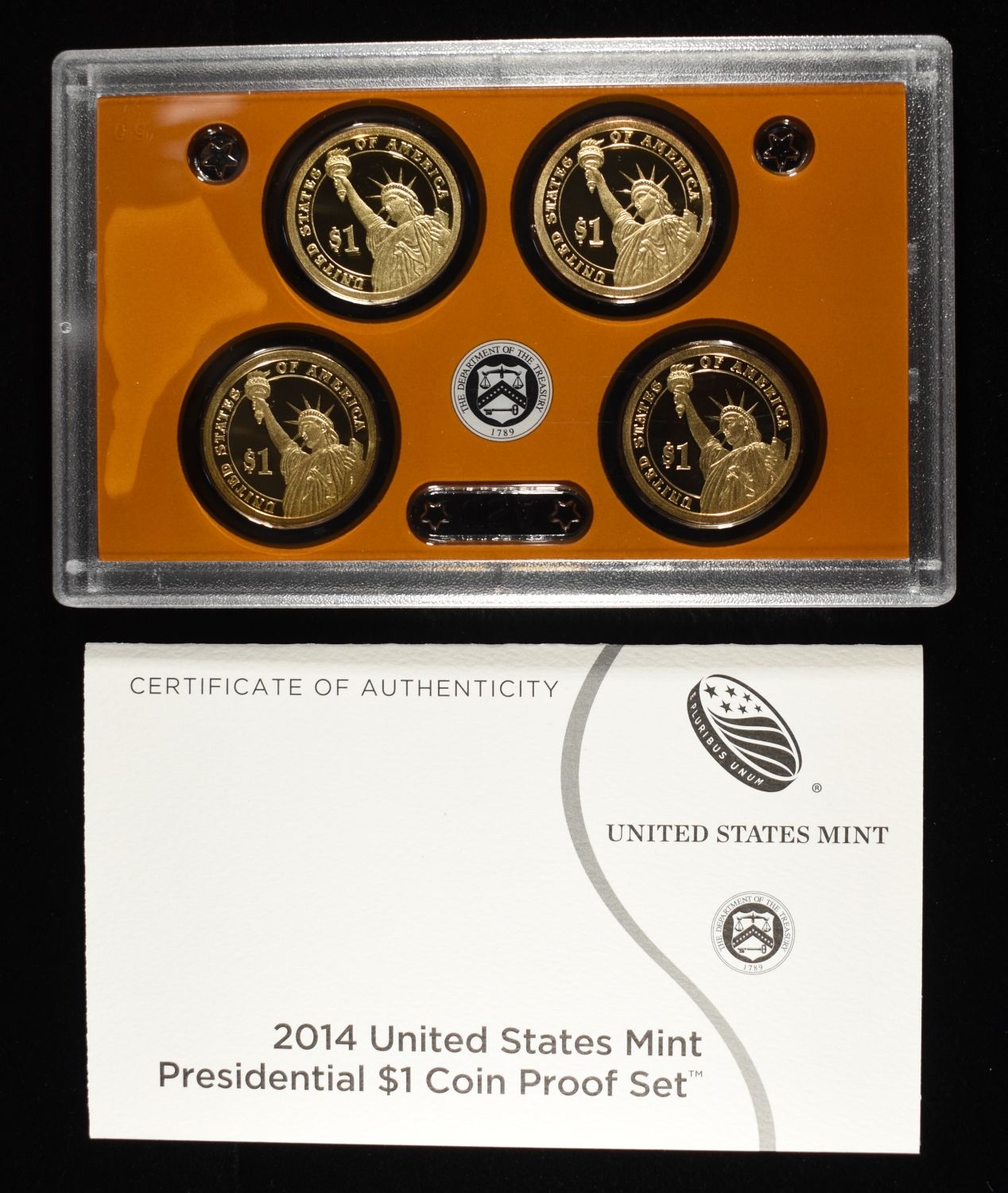 PRESIDENTIAL $1 PROOF SETS 07, 08, 10, 14 & (2) 13