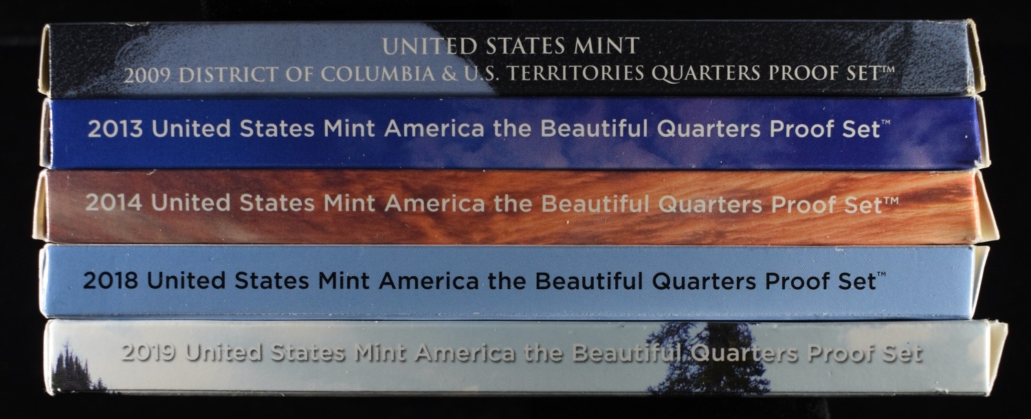 2009, 13, 14, 18 & 19 QUARTER PROOF SETS
