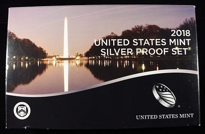 2018 US SILVER PROOF SET. WEEKLY COIN & CURRENCY AUCTIONS ESTIMATE $150 - $200.