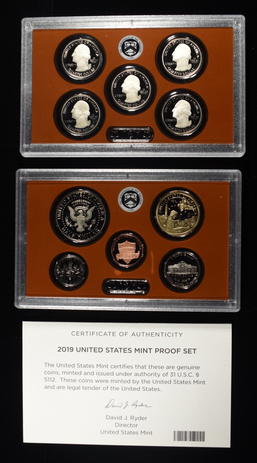 (2) 2019 MINT PROOF SETS