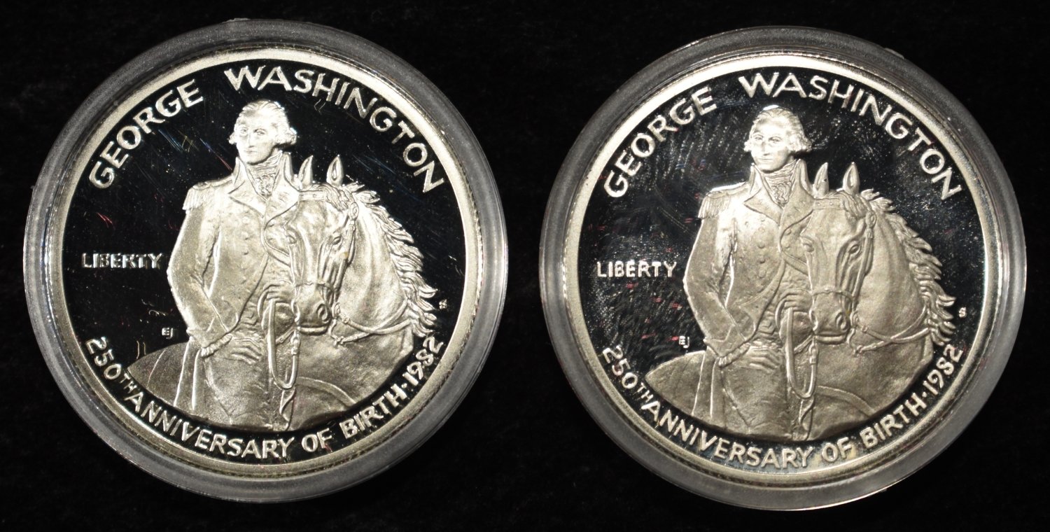 (2) 1982-S 50C COMMEMS WASHINGTON