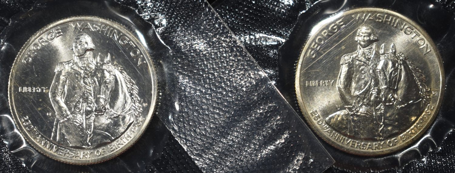 (2) 1982 50C COMMEMS WASHINGTON
