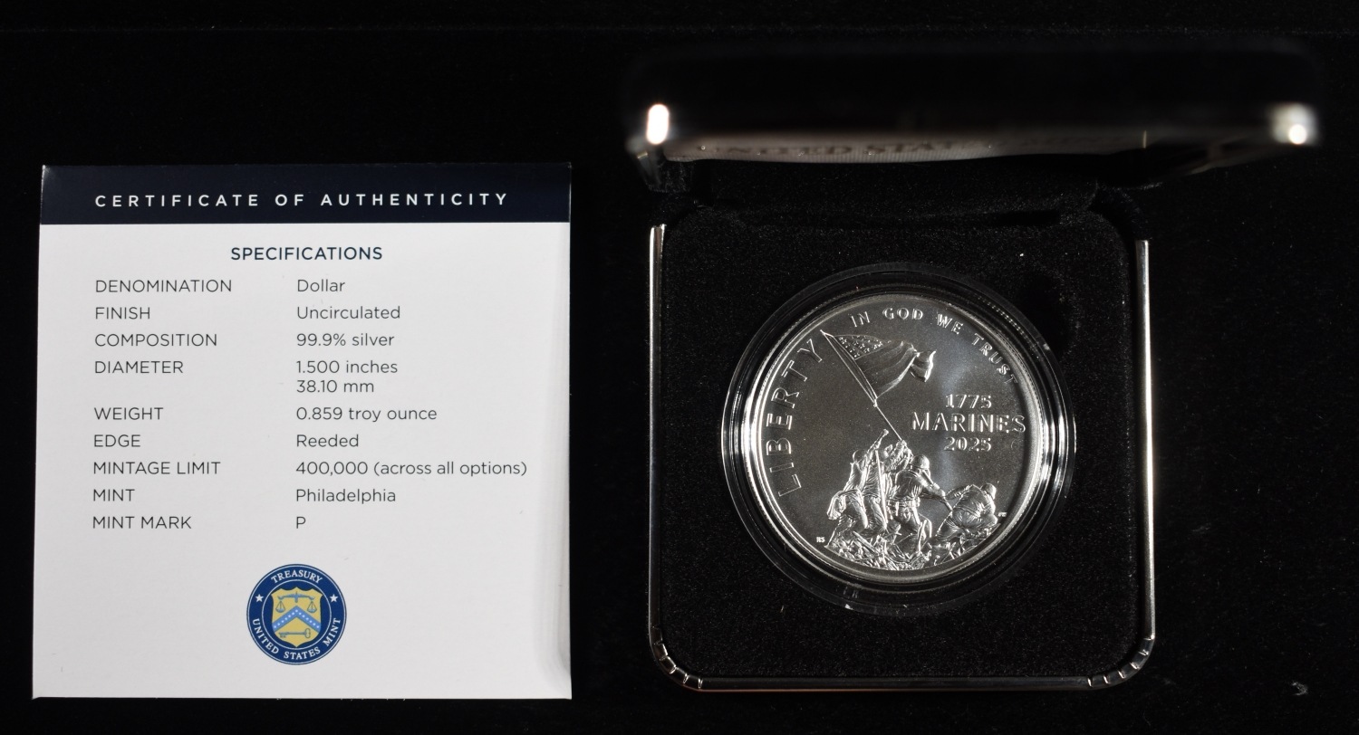 2025-P $1 COMMEM MARINE CORPS 250TH ANNIV