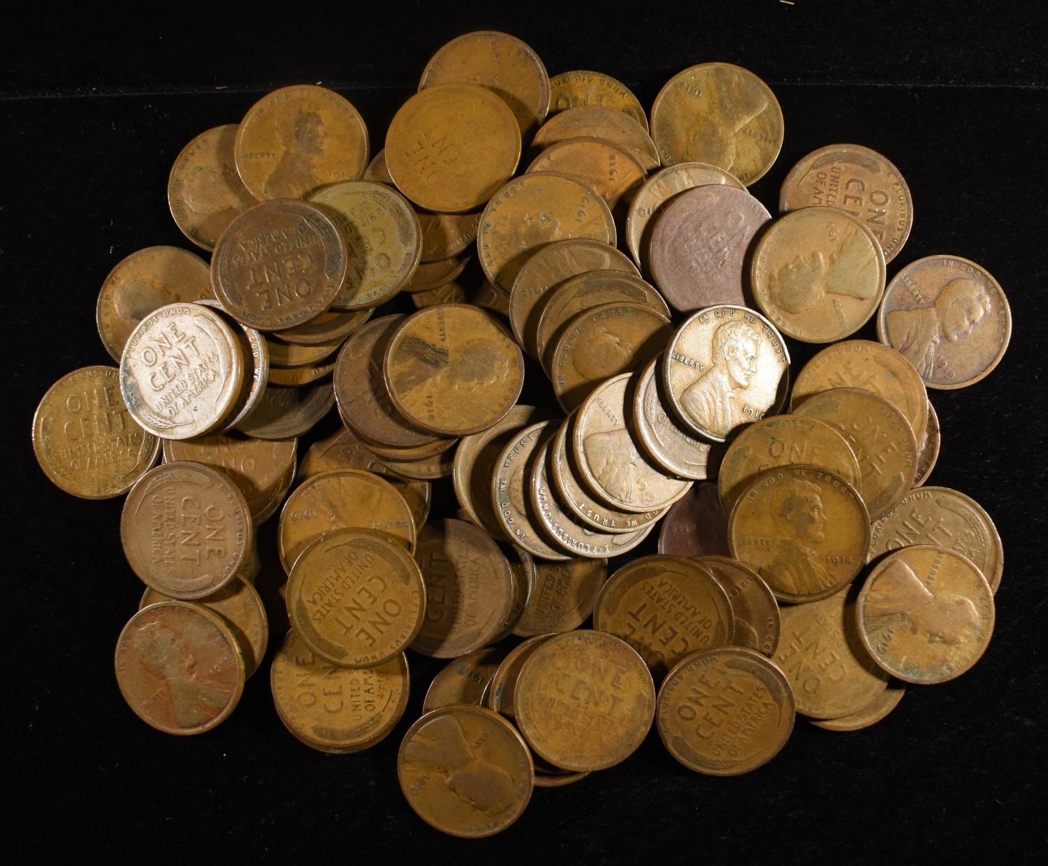 (81) WHEAT CENTS FROM THE TEENS
