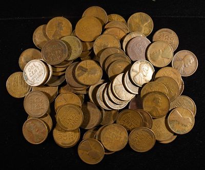 (81) WHEAT CENTS FROM THE TEENS. TOP RATED AUCTION HOUSE ESTIMATE $120 - $150.