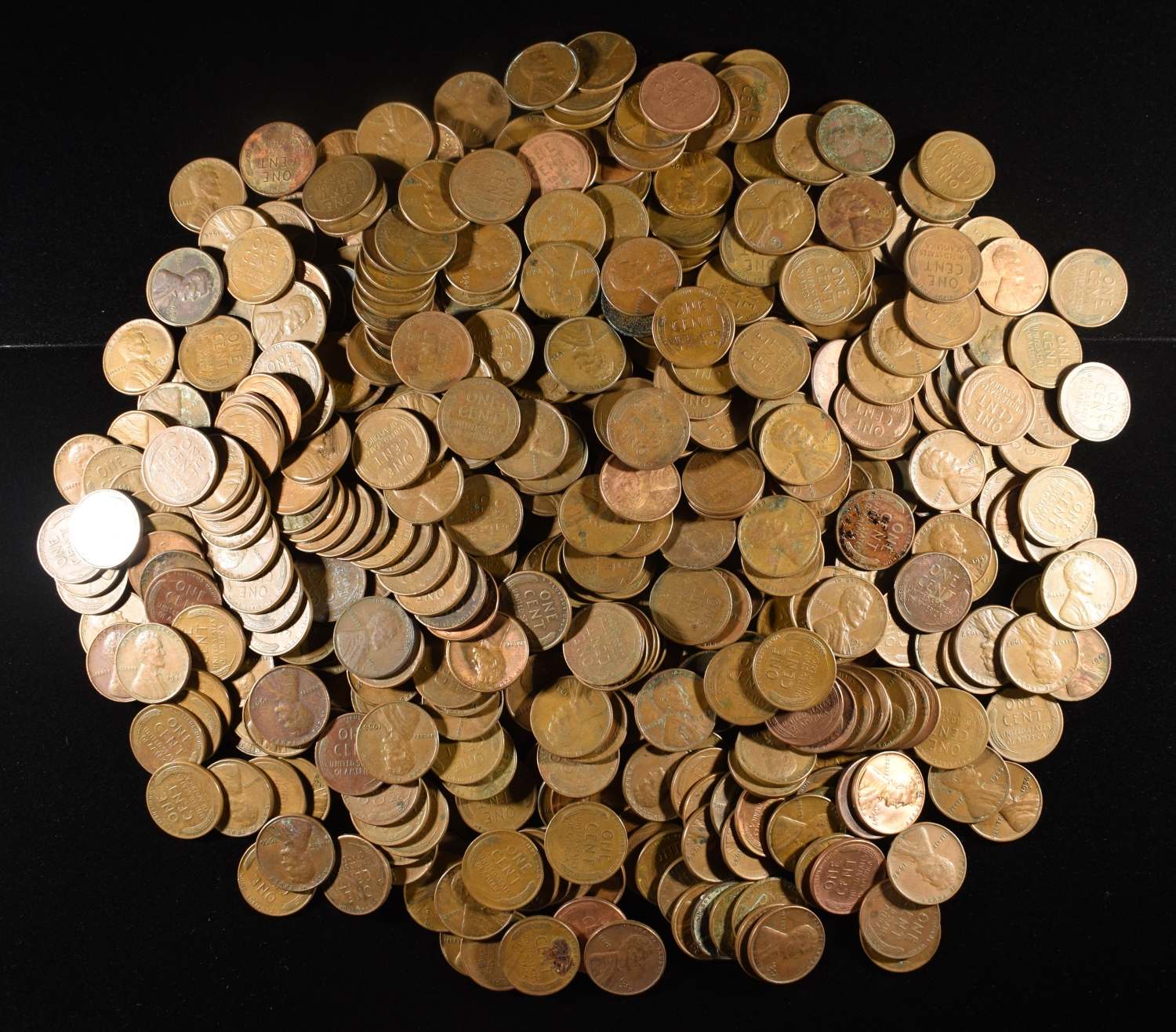 (500) 40'S & 50'S WHEAT CENTS