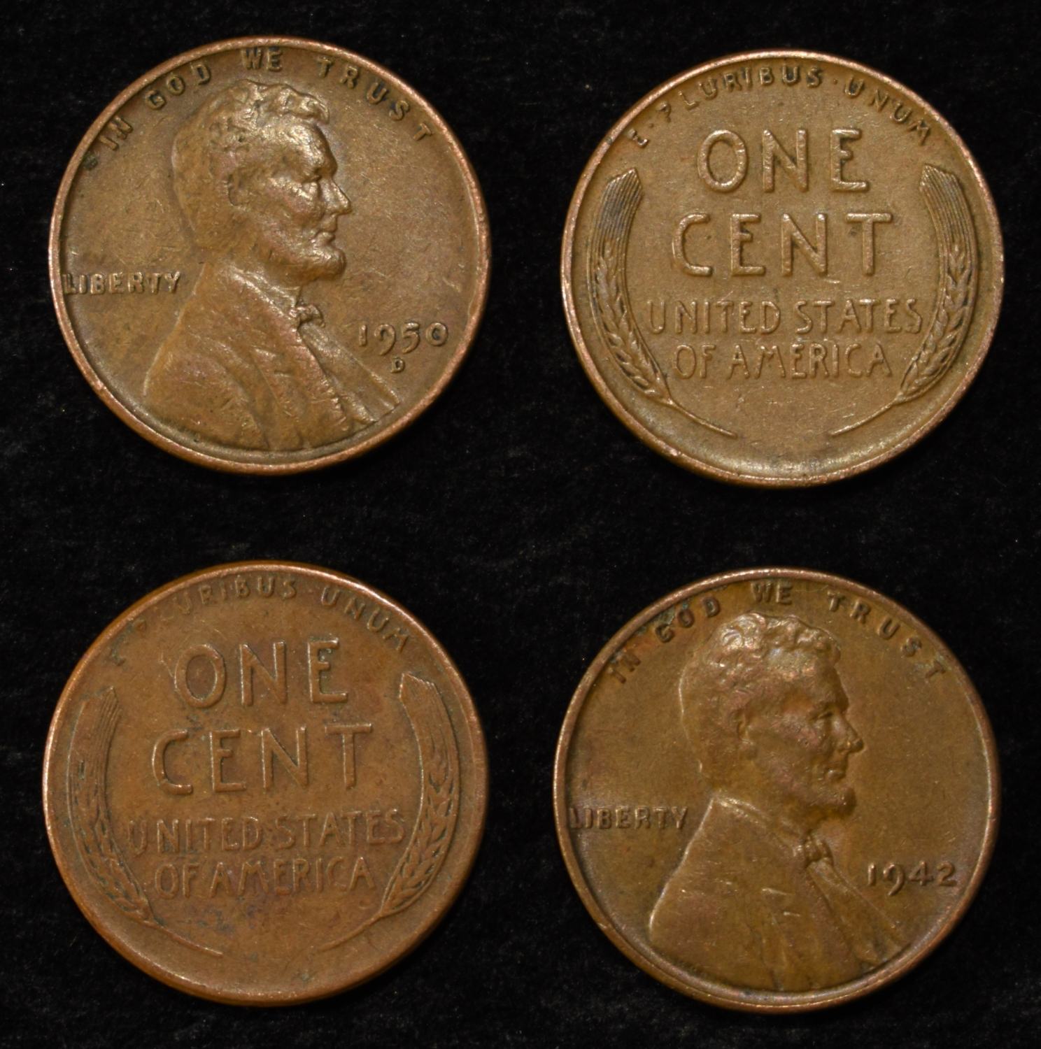 (500) 40'S & 50'S WHEAT CENTS