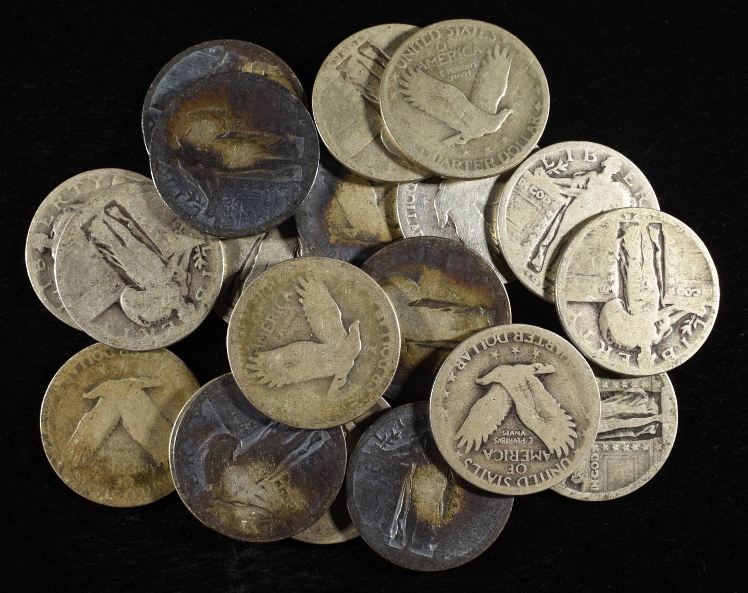 (20) STANDING LIBERTY QUARTERS
