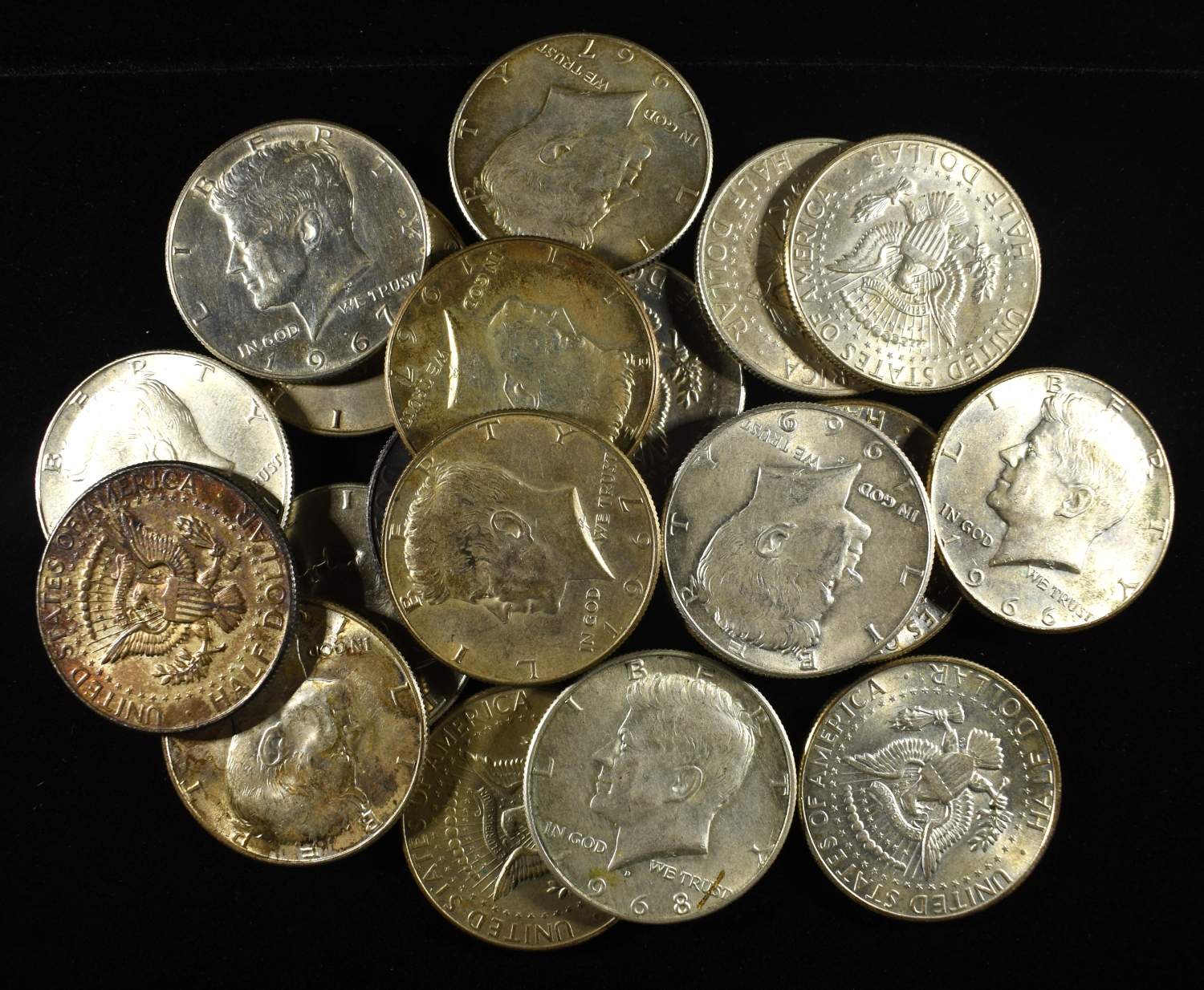 (20) 40% SILVER KENNEDY HALF DOLLARS