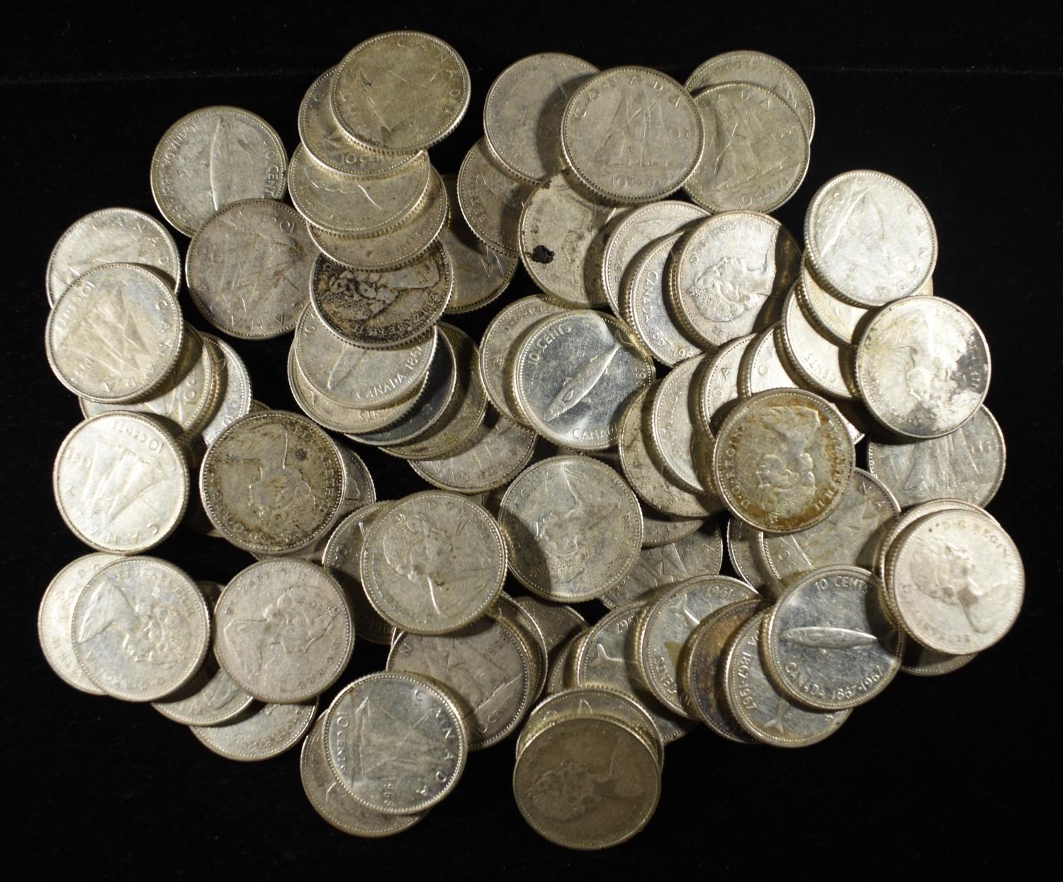 (72) 80% SILVER CANADIAN DIMES