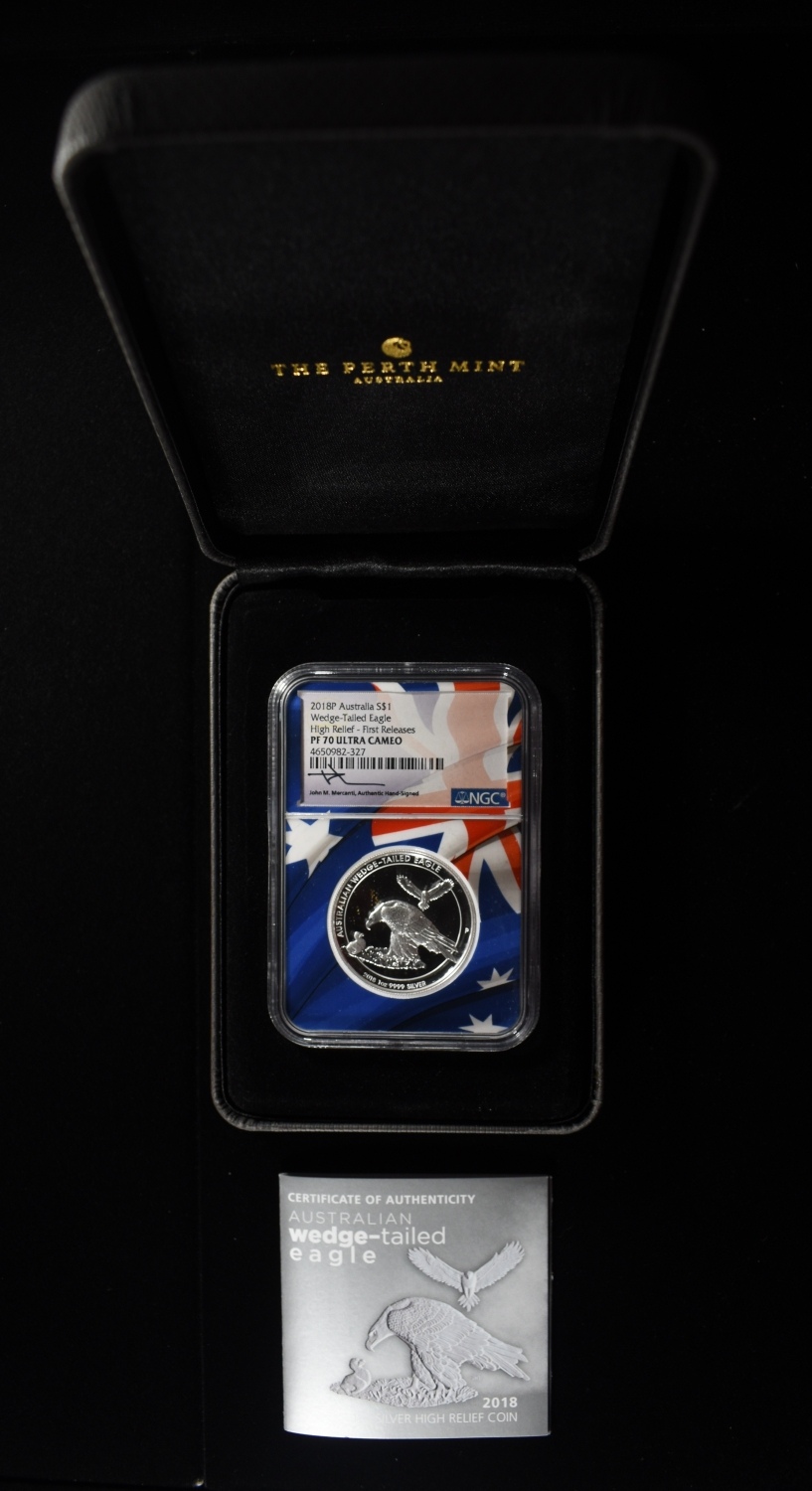 2018-P WEDGE-TAIL EAGLE 1 OZ .999 SILVER PF70 UCAM