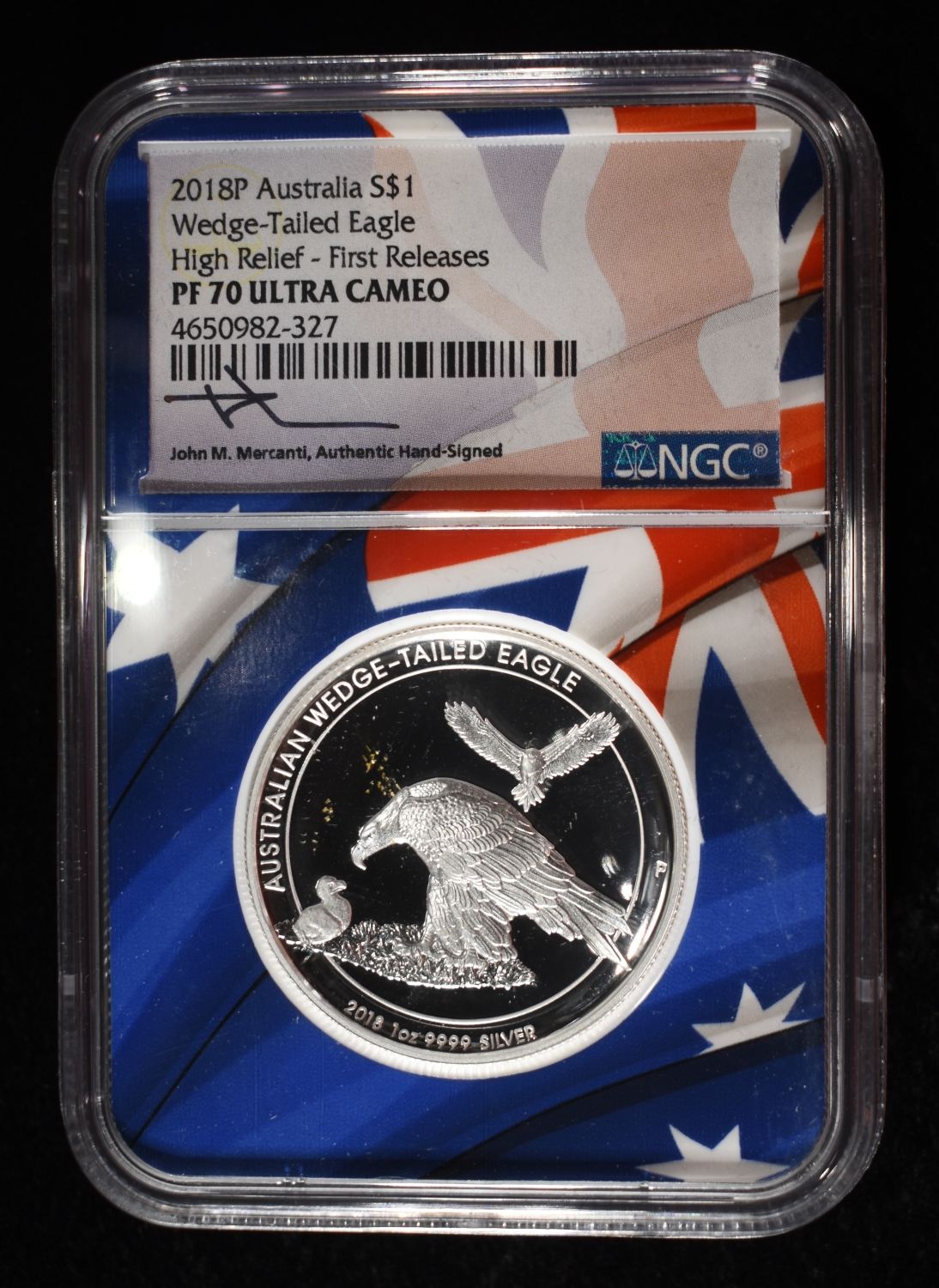 2018-P WEDGE-TAIL EAGLE 1 OZ .999 SILVER PF70 UCAM