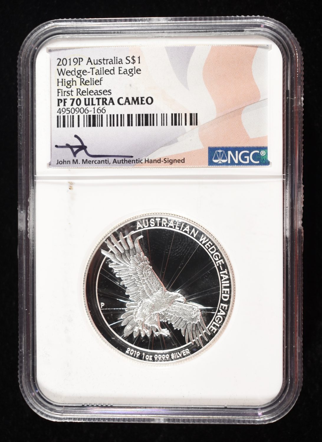 2019-P WEDGE-TAIL EAGLE 1 OZ .999 SILVER PF70 UCAM