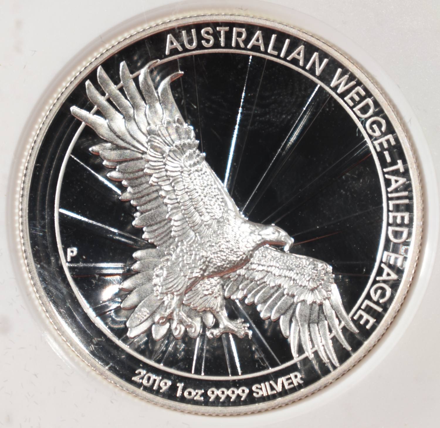 2019-P WEDGE-TAIL EAGLE 1 OZ .999 SILVER PF70 UCAM
