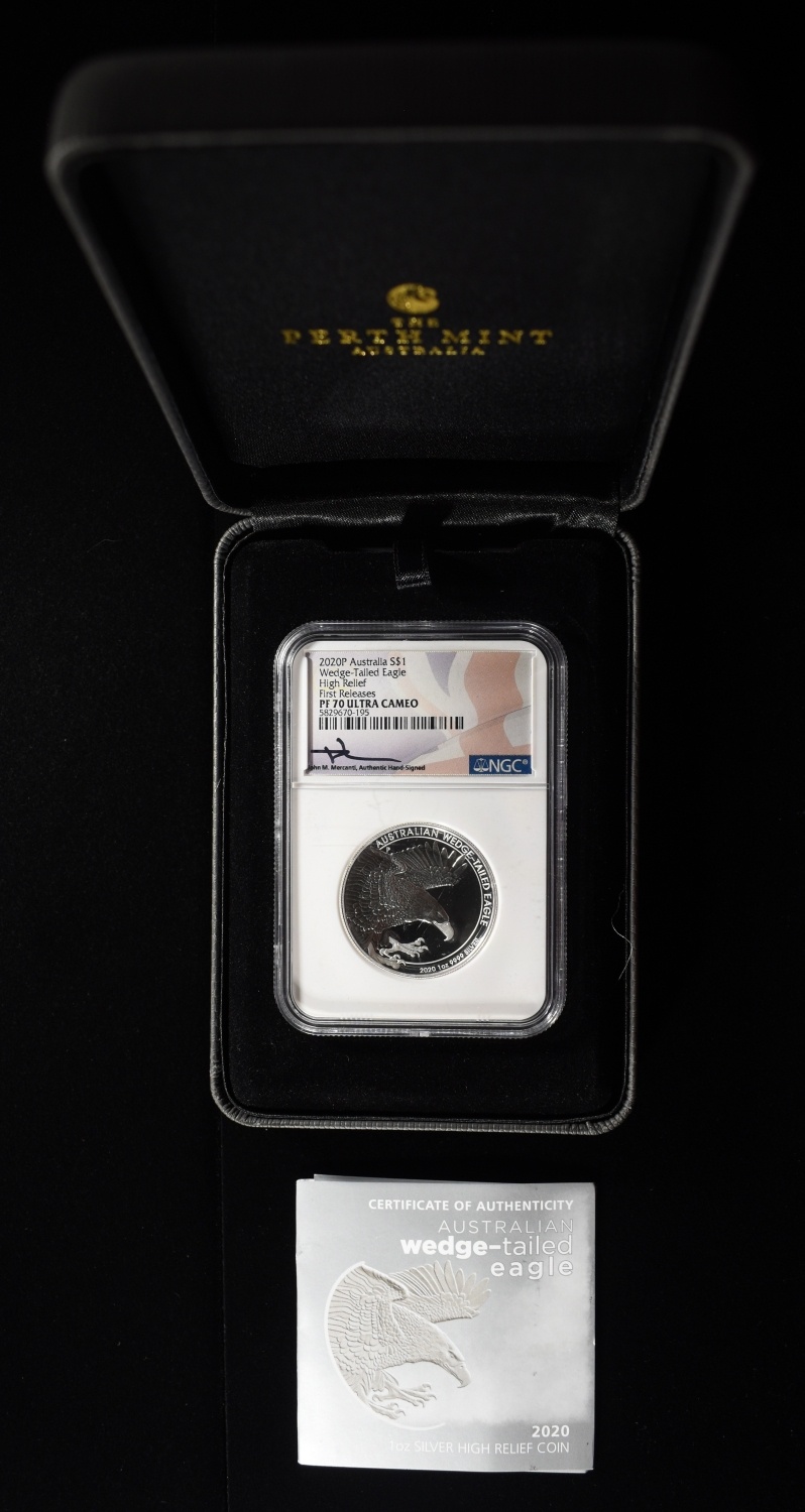 2020-P WEDGE-TAIL EAGLE 1 OZ .999 SILVER PF70 UCAM