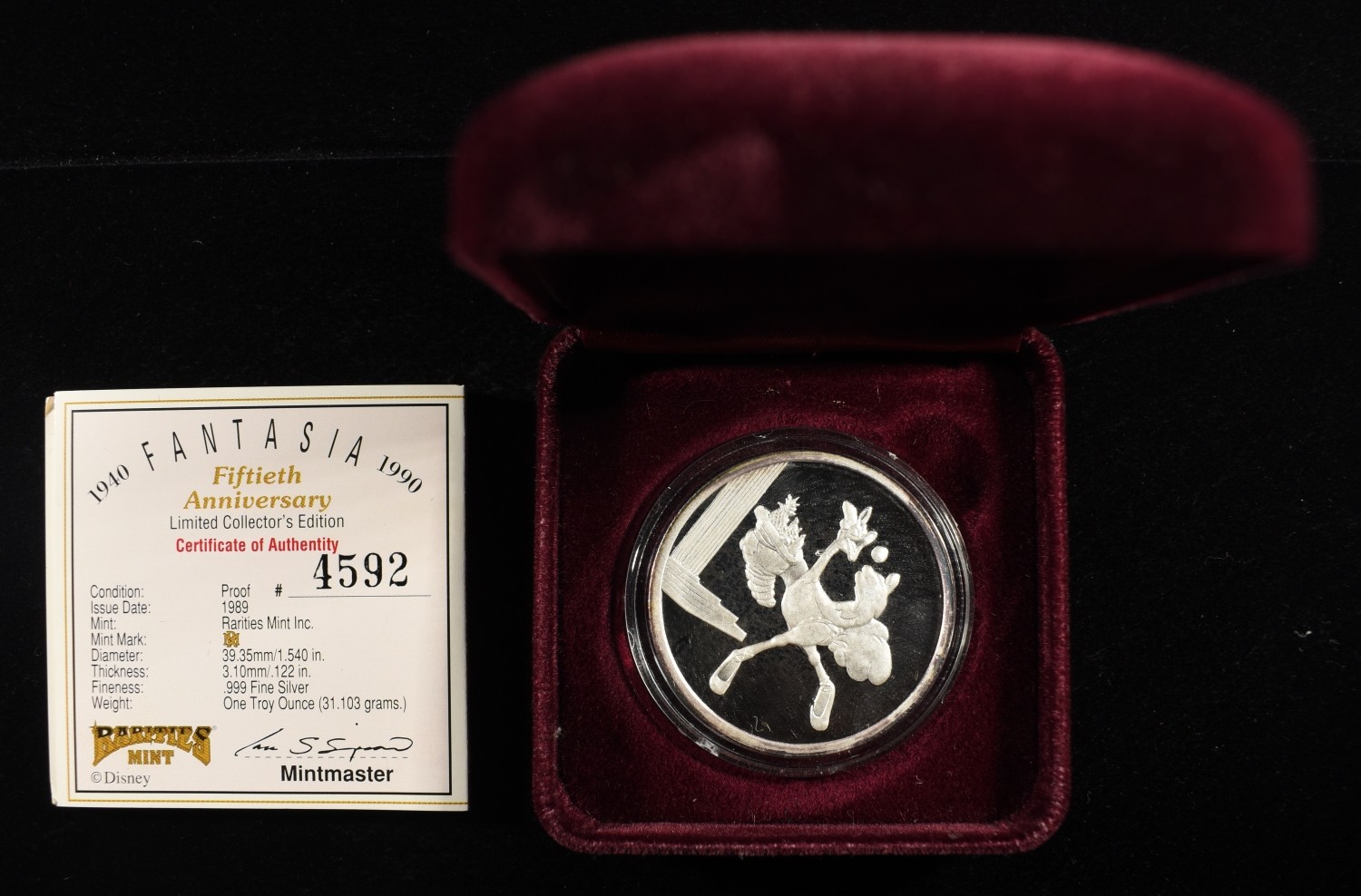 FANTASIA OSTRICH 1 OZ .999 SILVER ROUND