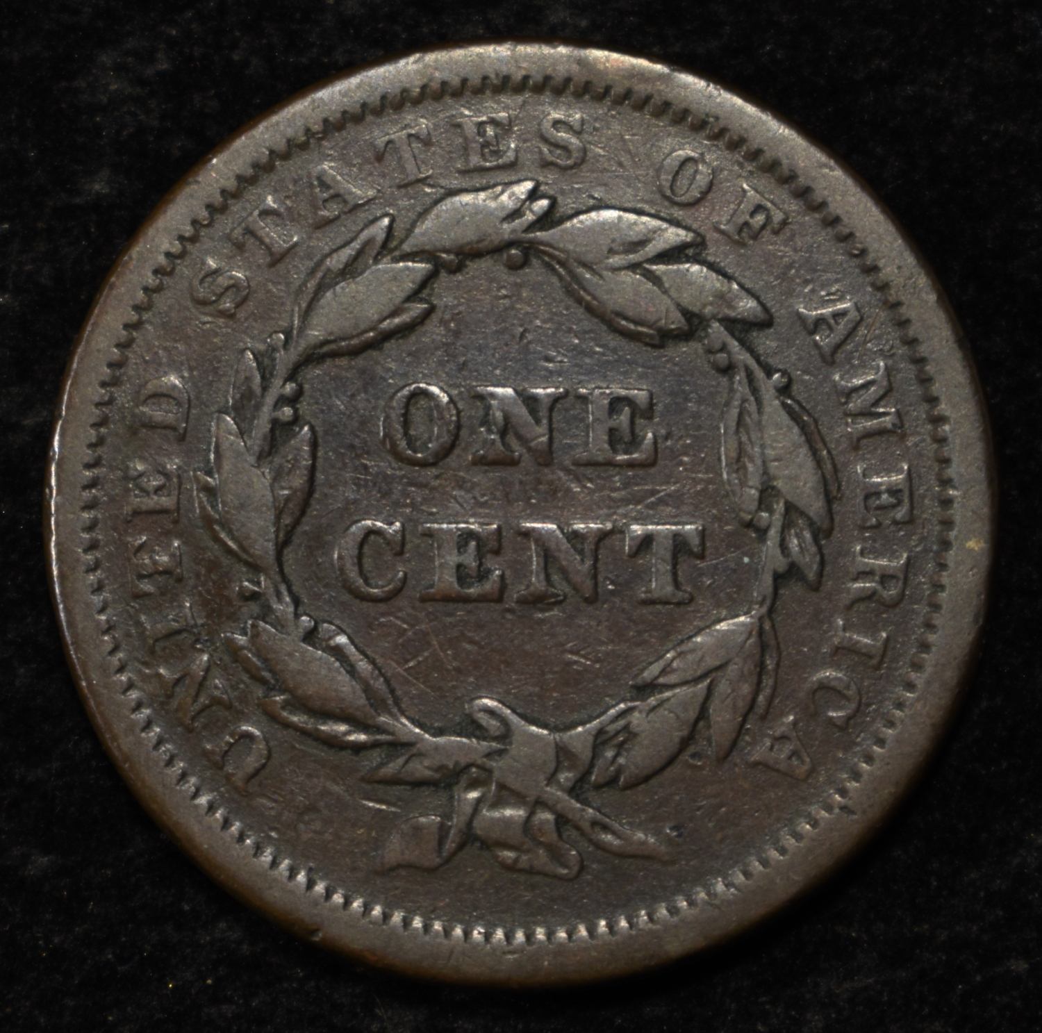 1839 LARGE CENT VF
