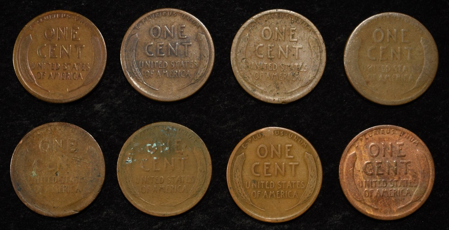 8 NICE EARLY SEMIKEY WHEAT CENTS
