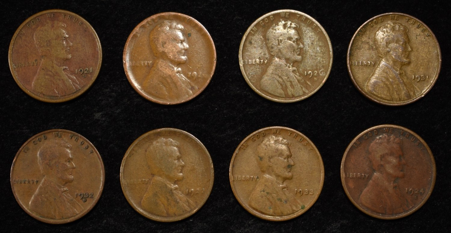 8 NICE EARLY SEMIKEY WHEAT CENTS