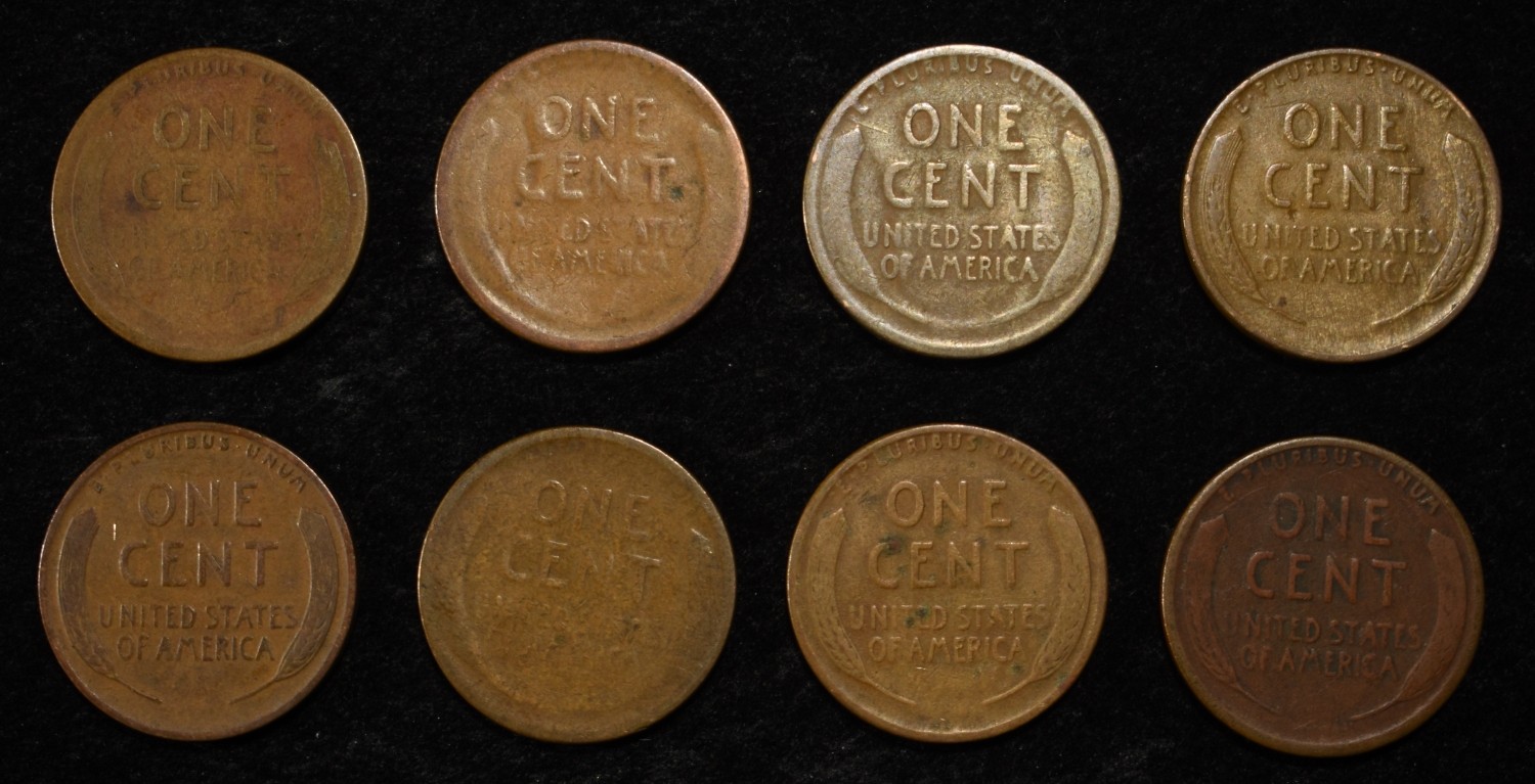 8 NICE EARLY SEMIKEY WHEAT CENTS