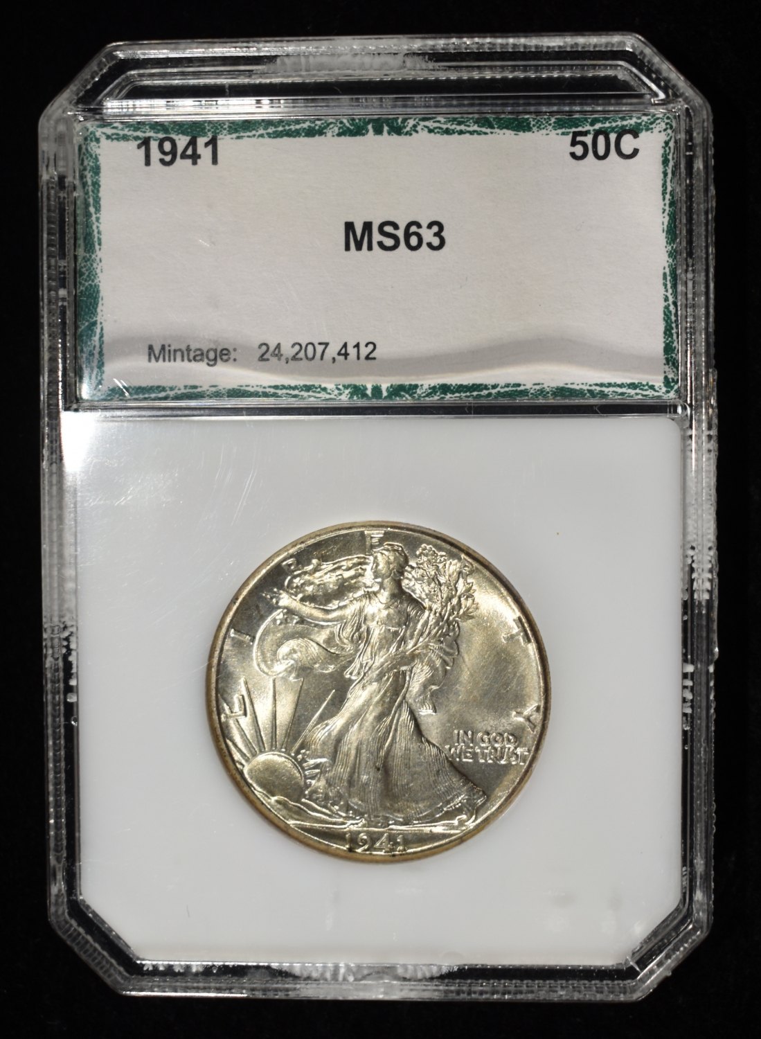 1941 WALKING LIBERTY HALF PCI CH BU