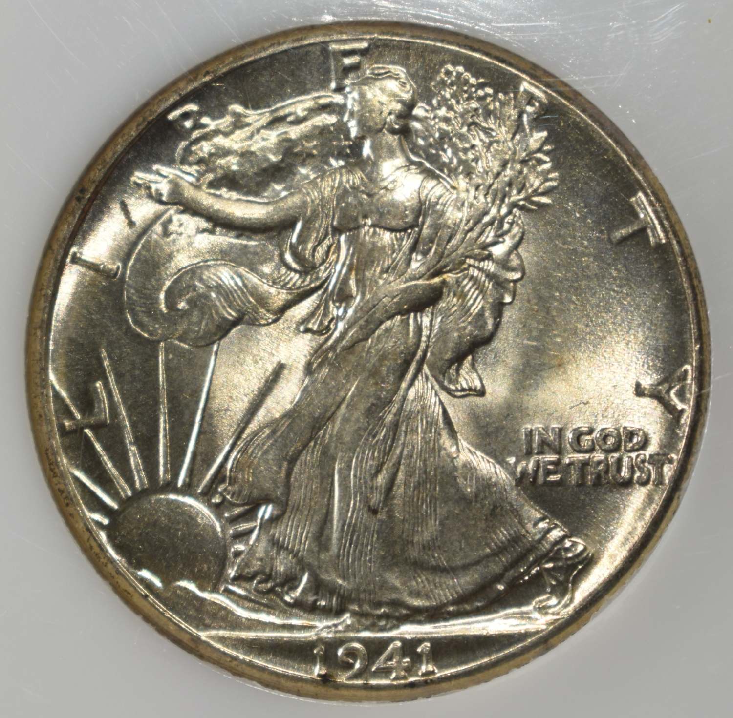 1941 WALKING LIBERTY HALF PCI CH BU