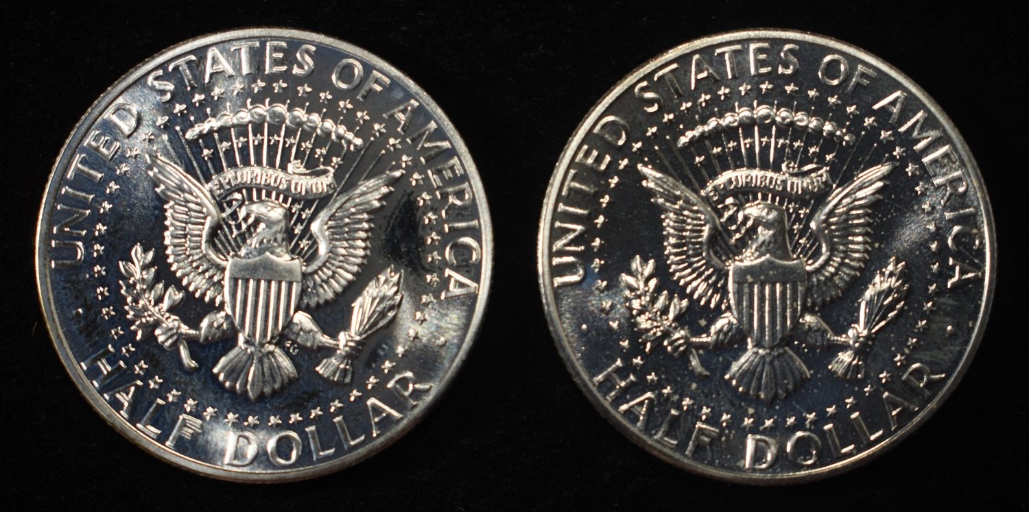 (2) 90% SILVER 1964 KENNEDY HALF DOLLARS PROOF BU