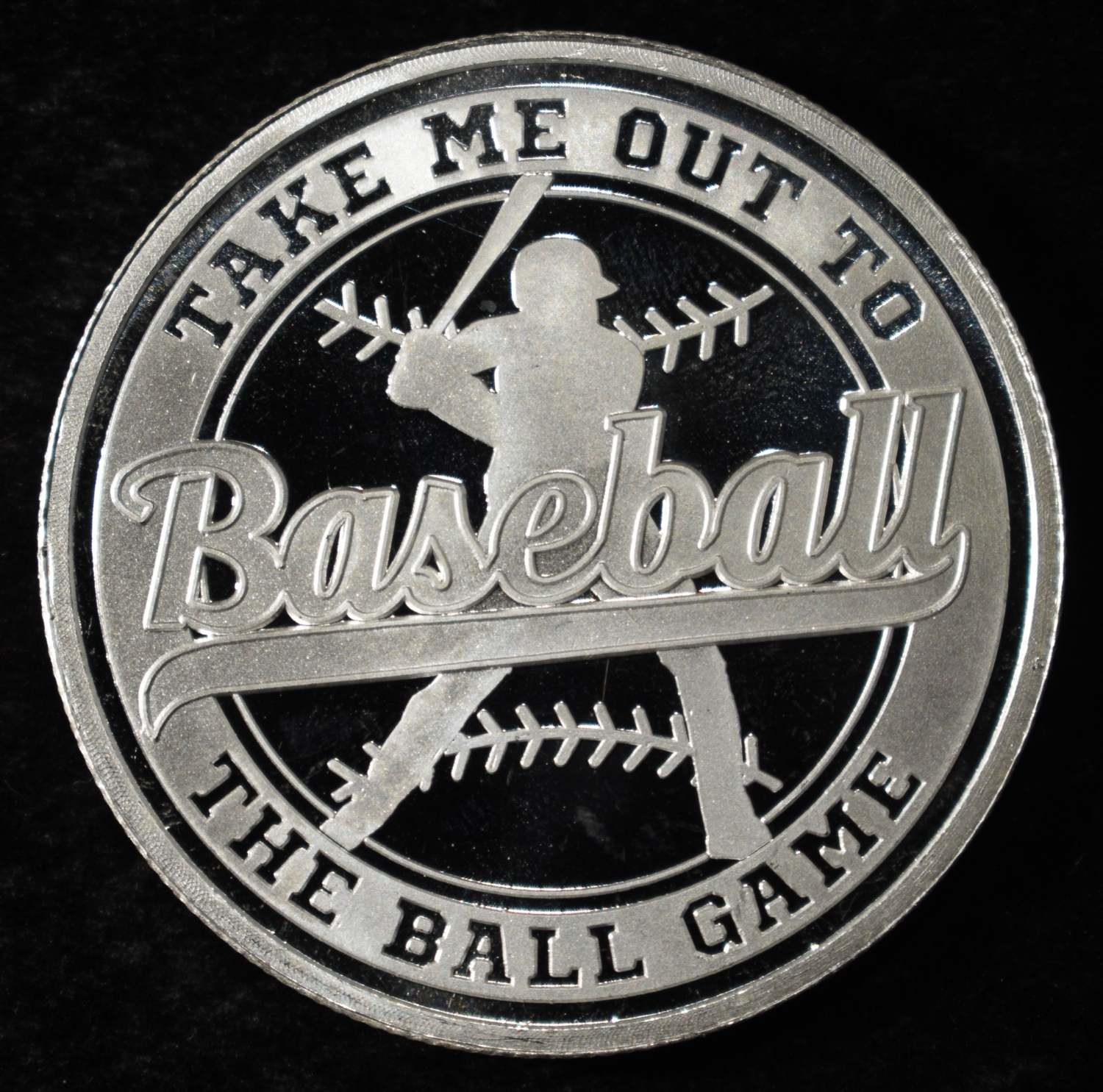 BASEBALL 1 OZ .999 SILVER ROUND