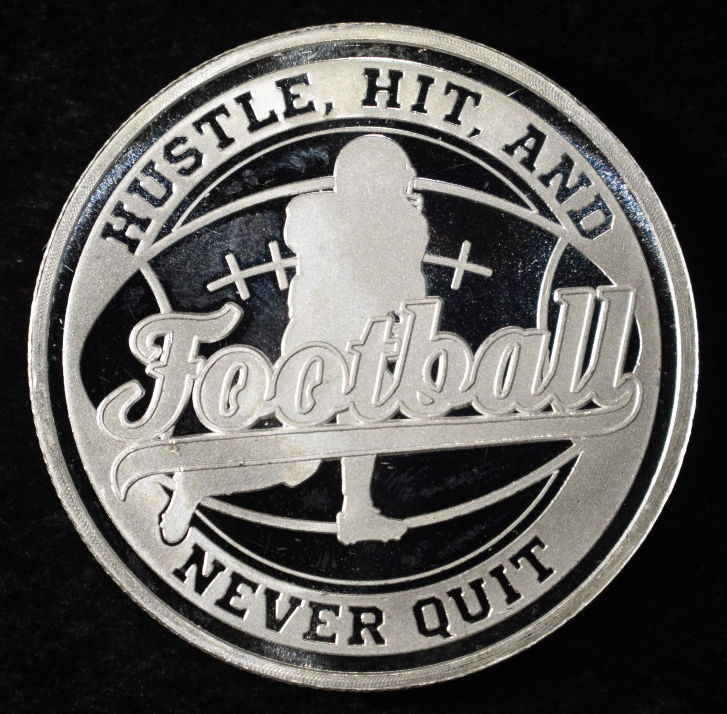 FOOTBALL 1 OZ .999 SILVER ROUND