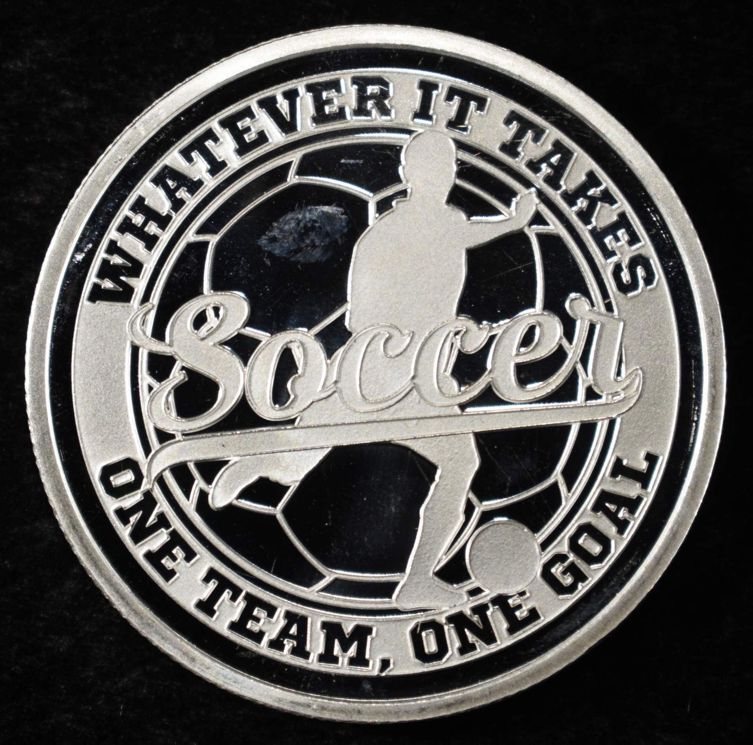SOCCER 1 OZ .999 SILVER ROUND