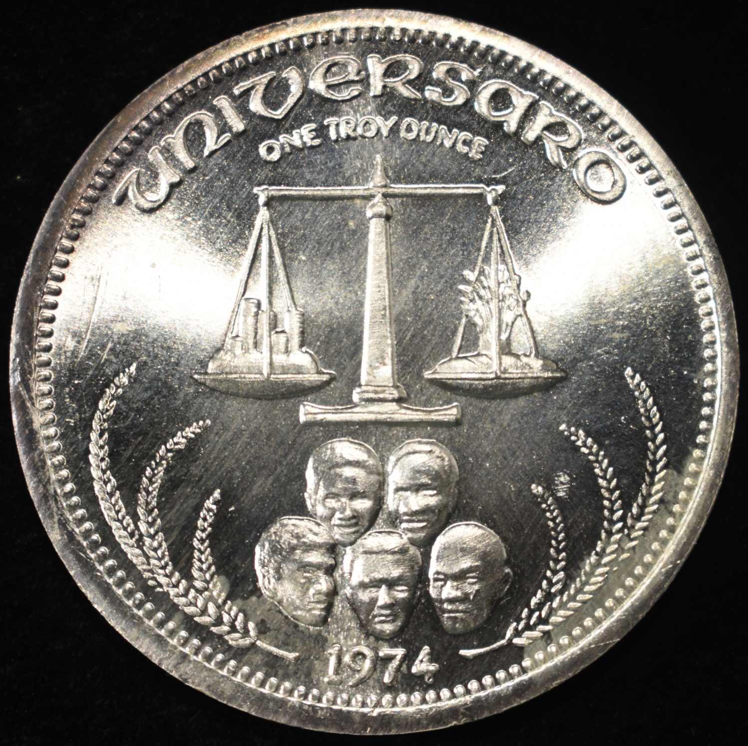 UNIVERSARO 1 OZ .999 SILVER ROUND