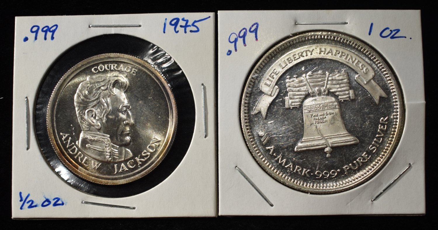 1 OZ .999 & 0.5 OZ .999 SILVER ROUNDS