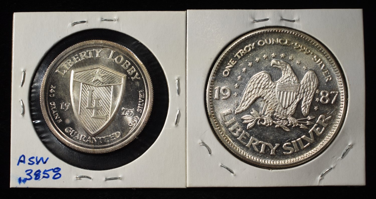 1 OZ .999 & 0.5 OZ .999 SILVER ROUNDS
