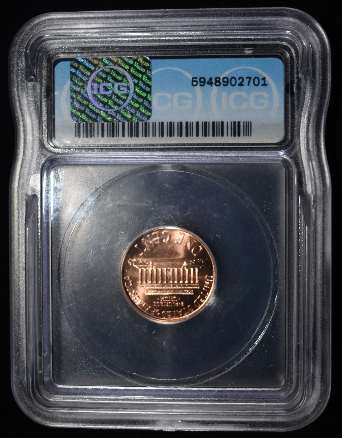 1995-D LINCOLN MEMORIAL CENT ICG MS69 RD