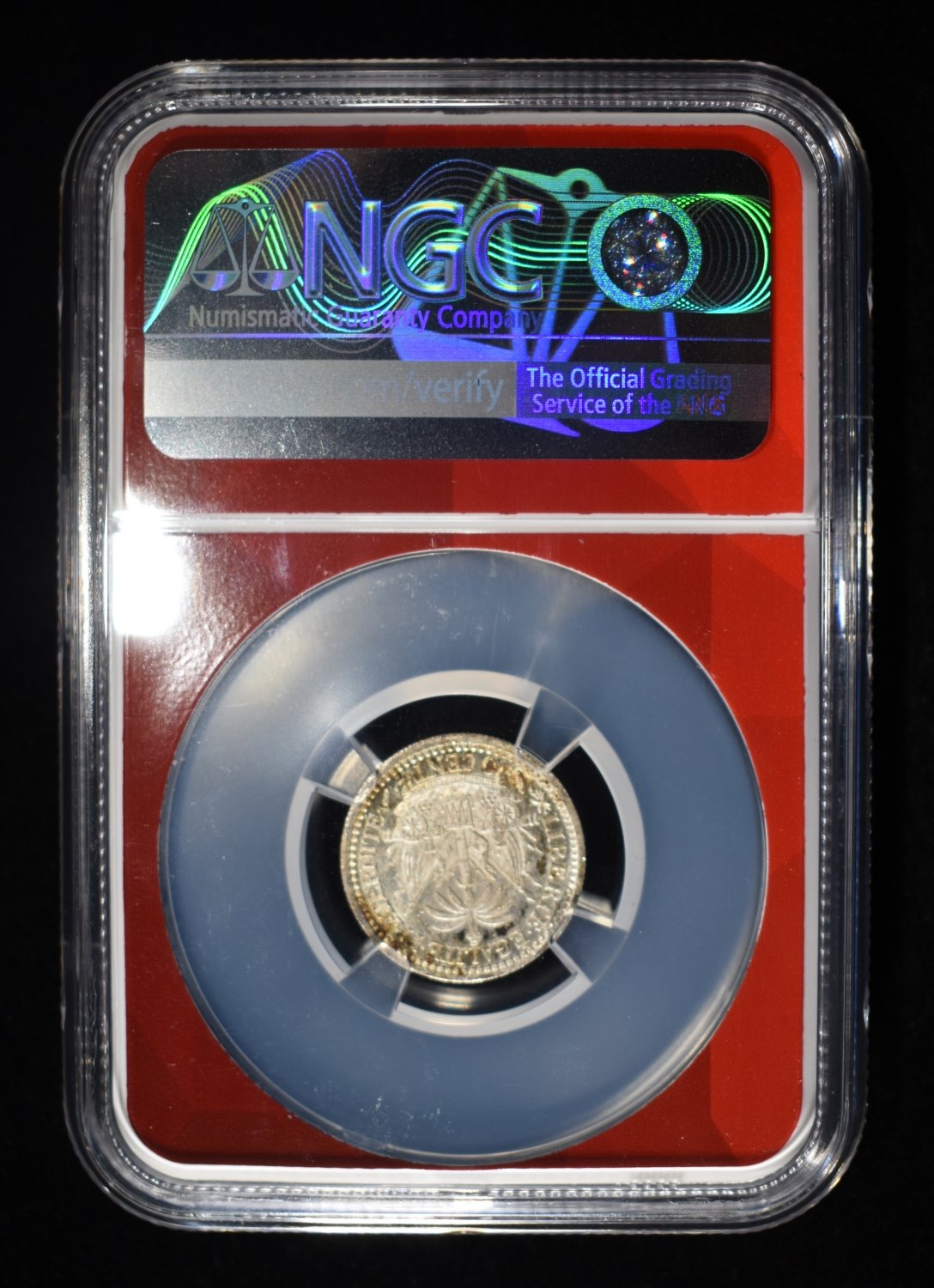 1882 HAITI SILVER 10C NGC MS-63