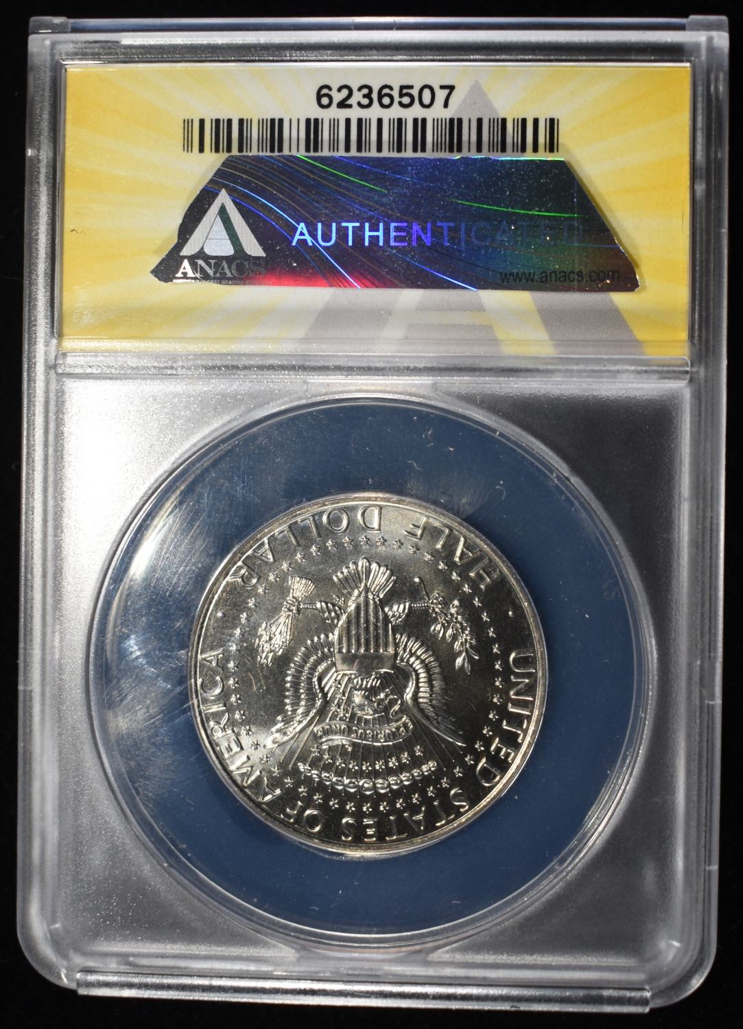2014-D KENNEDY 50C ANACS HI-RELIEF 50TH ANNIV MS68