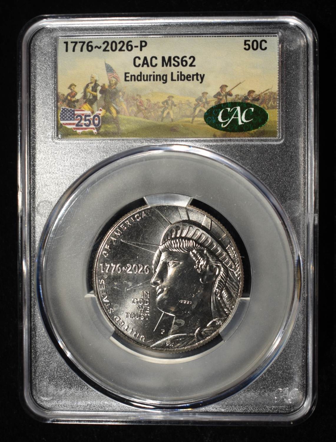 1776-2026-P 50C ENDURING LIBERTY CAC MS62
