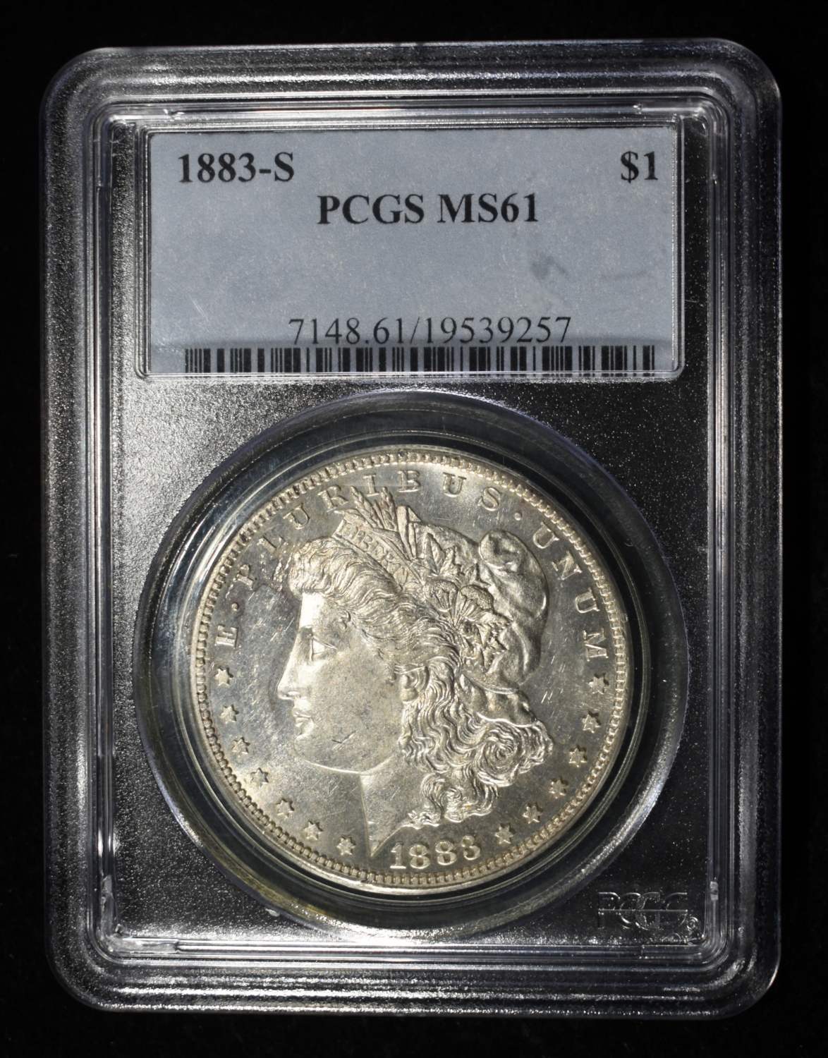 1883-S MORGAN DOLLAR PCGS MS-61