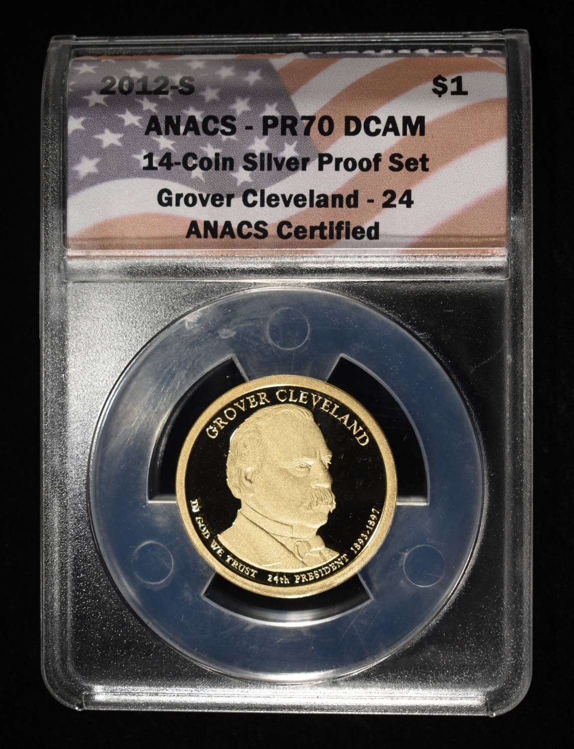 2012-S $ GROVER CLEVELAND ANACS PR70 DCAM