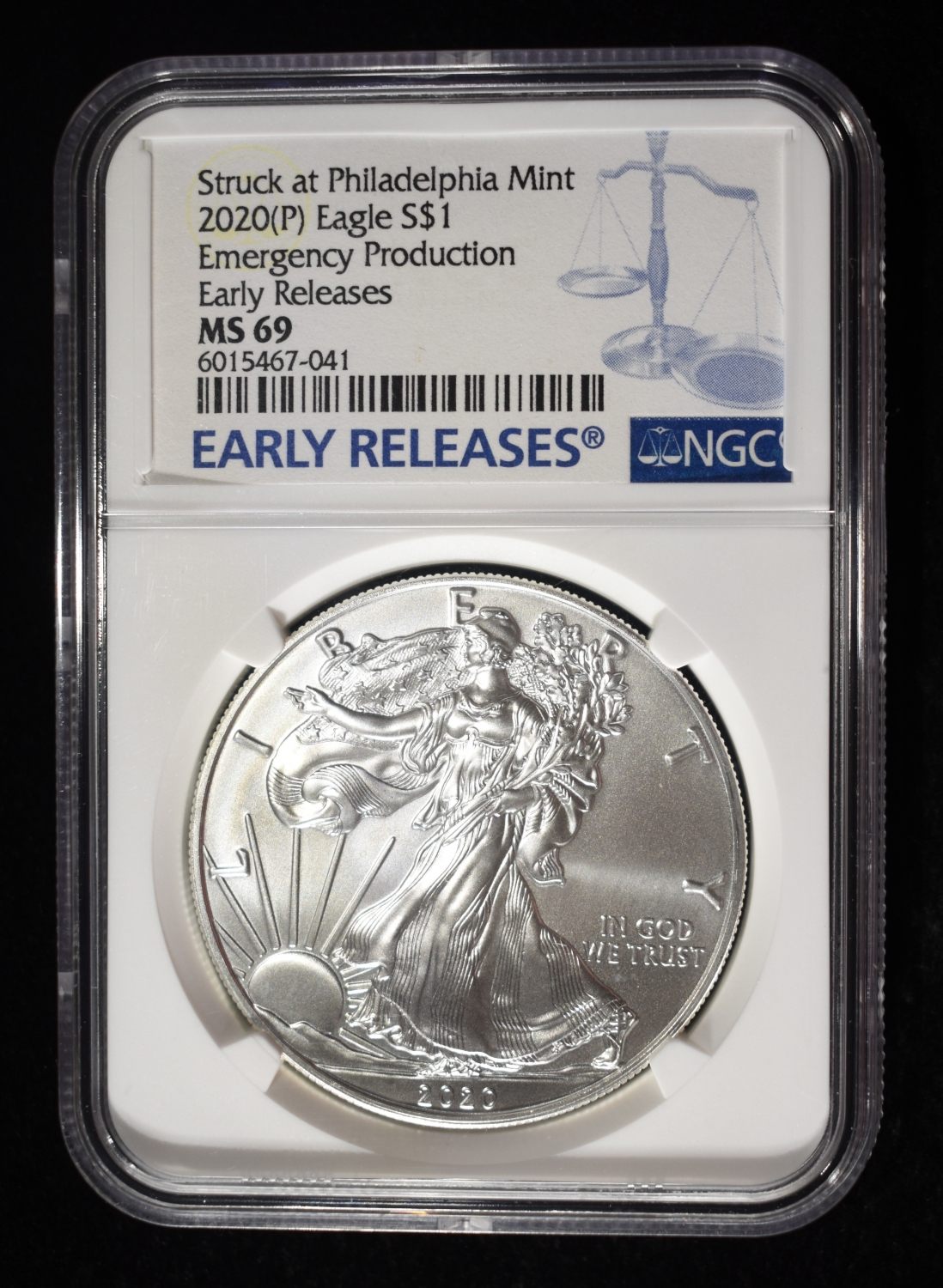 2020(P) AMERICAN SILVER EAGLE NGC MS69