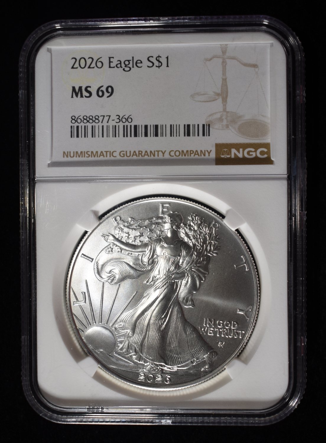 2026 AMERICAN SILVER EAGLE NGC MS69