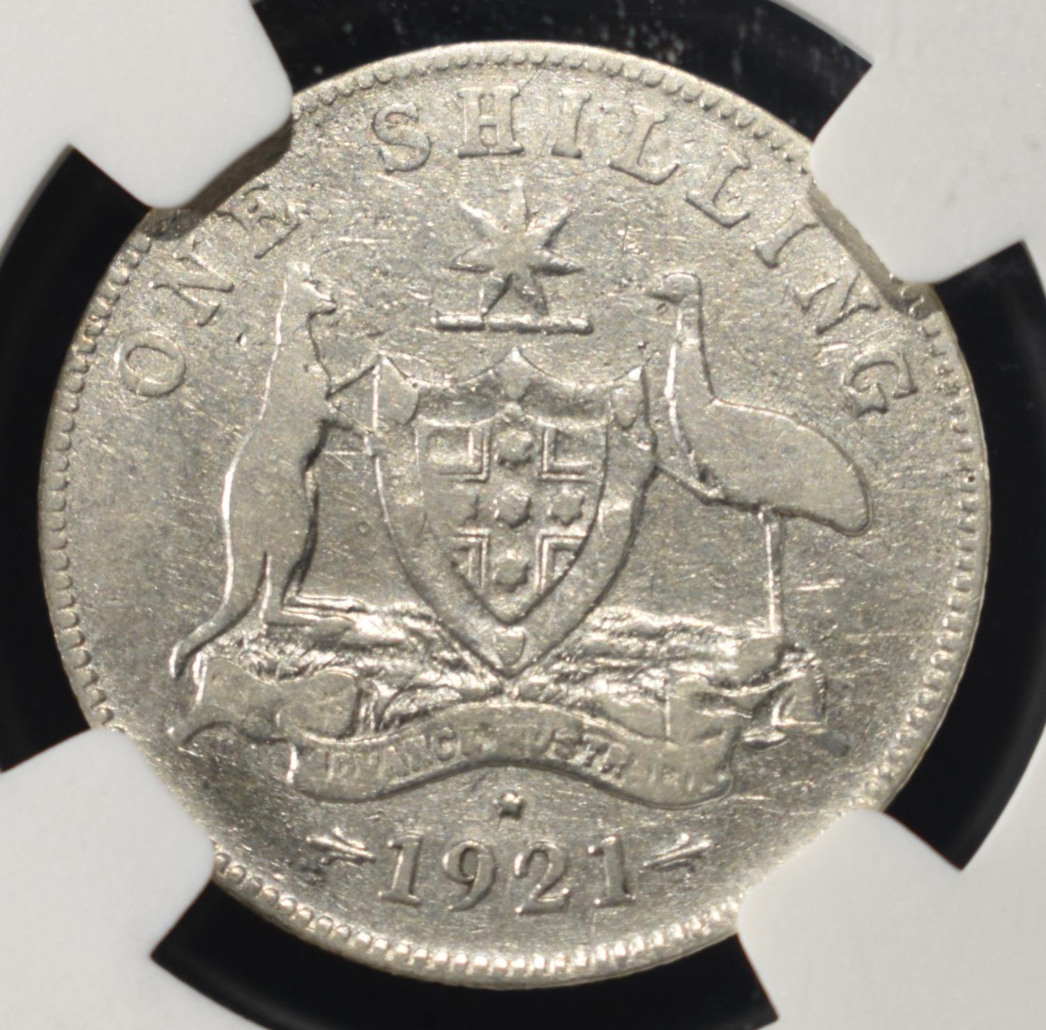 1921(S) AUSTRALIA 1S NGC FINE DETAIL CLEANED