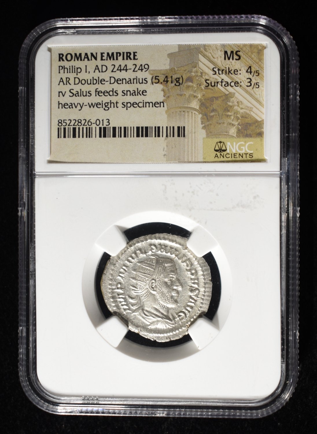 AD 244-249 PHILIP I AR DOUBLE-DENARIUS NGC MS