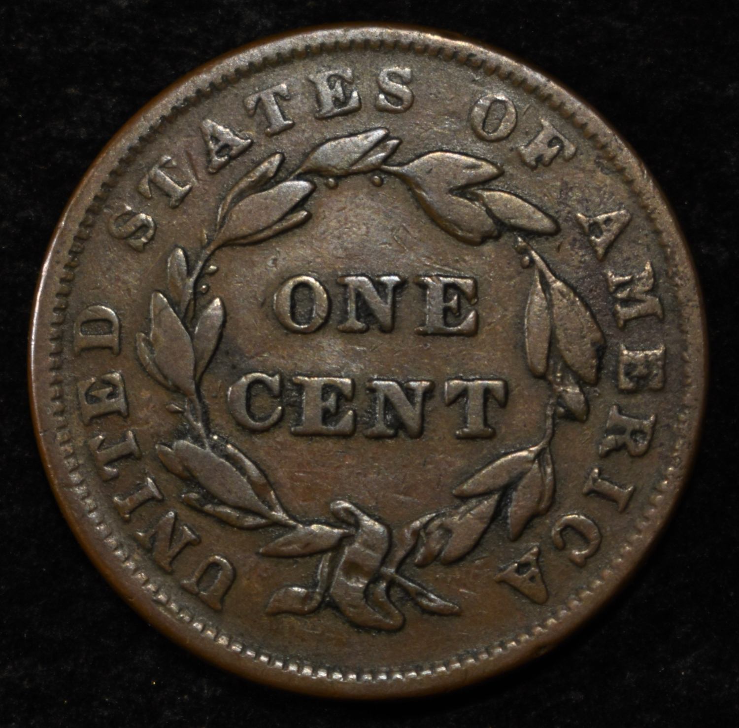 1839 BOOBY HEAD LARGE CENT FINE