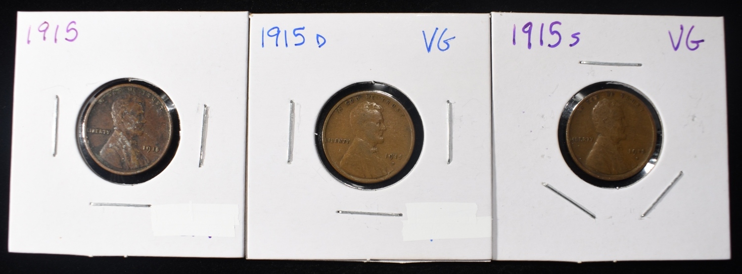 1915-P,D&S WHEAT CENTS