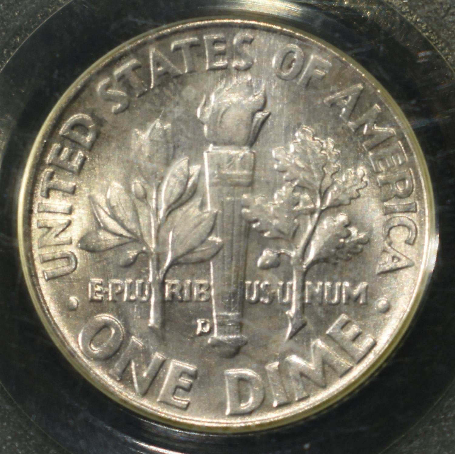 1962-D ROOSEVELT DIME PCGS MS-64 SAMPLE HOLDER