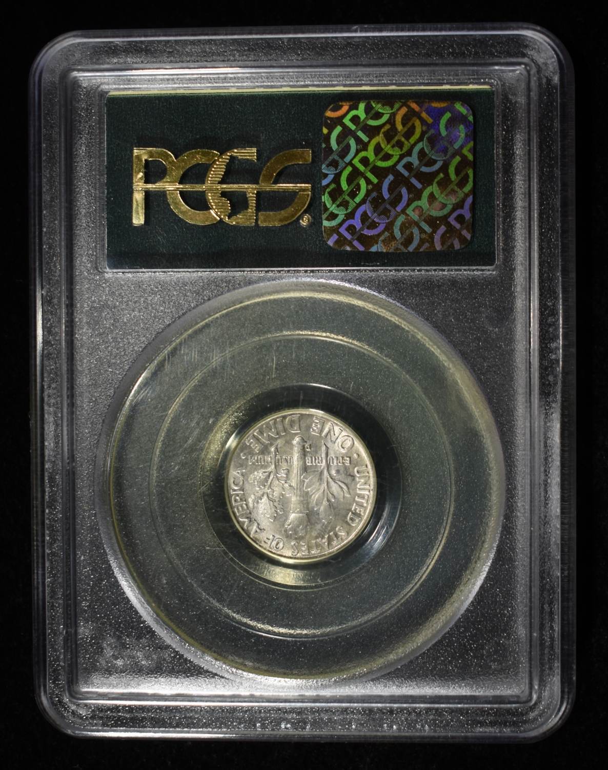 1962-D ROOSEVELT DIME PCGS MS-64 SAMPLE HOLDER